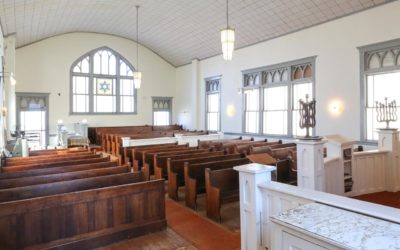 Congregation Beth Abraham, Inside Sanctuary-wide view from the Bimah 1