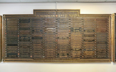 Memorial Board, Temple Beth David