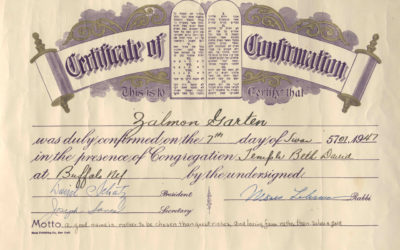 Garten, Zalman 1, Temple Beth David, Confirmation, 1947