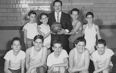 Browns Boys Basket Ball team at the Jewish Community Center, 1957