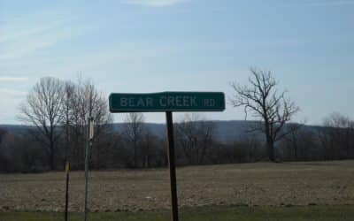 Bear Creek Road Sign, Camp Lakeland, 2009