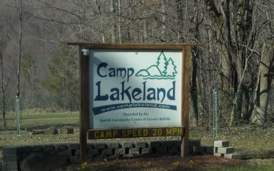 Welcome sign, Camp Lakeland, 2009