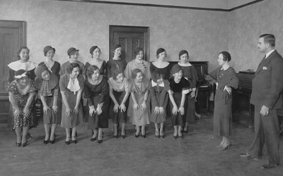 Temple Beth El, Young Women in Rehearsal, c1920s