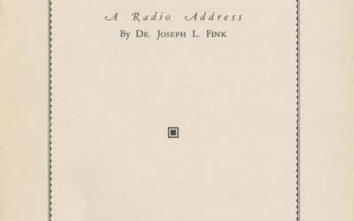 Text of Speech by Dr. Joseph L. Fink on the Humanitarian Hour, 1942