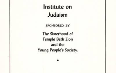Temple Beth Zion Institute on Judaism and Interfaith Service, 1961