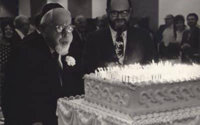 Temple Sinai, Rabbi Mordecai Kaplan 90th Birthday Candles