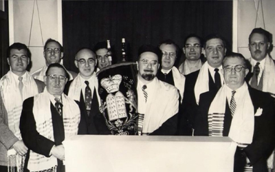 Temple Sinai, First Shabbat Kiddush, 1953