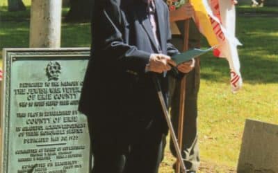 Donald Barish leading the Memorial Day Commemoration