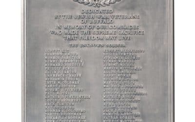 Jewish War Veterans, Buffalo Frontier Post no. 25, Memorial Plaque
