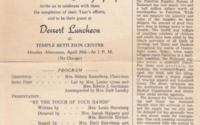 Hadassah Headlines, Chapter Bulletin, 1944