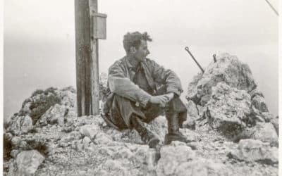 Jewish Serviceman Kurt Klein Hikes in the Mountains