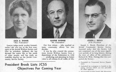 Cecil B. Wiener, Jewish Community Service Society News