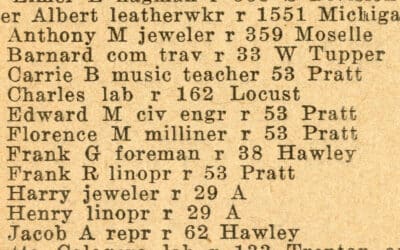 Carrie Faller Entry in the Buffalo City Directory, 1915
