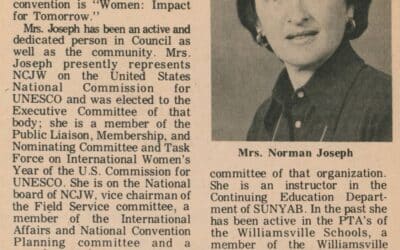 1975 March 21 NCJW VP elect Clipping BJR