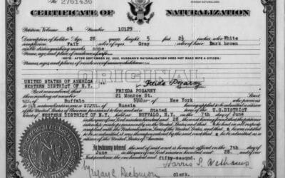 Pozarny Freida Certificate of Naturalization 1928