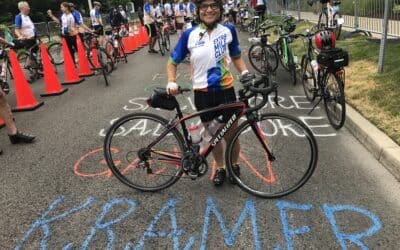 Leslie Shuman at Annual Roswell Park Bike Ride